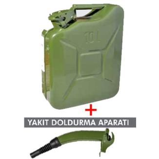 Gelg 10 Lt Metal Yakit Bi̇donu Ve Yakit Doldurma Aparati