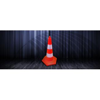 520 mm Kırılmaz Trafik Konisi (Çift Reflektifli)