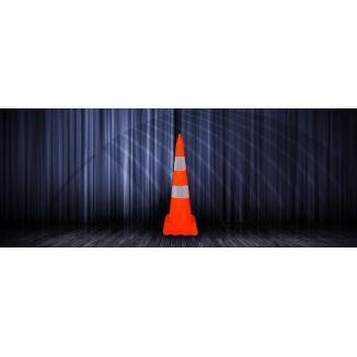 900 mm Kırılmaz Trafik Konisi (Çift Reflektifli)